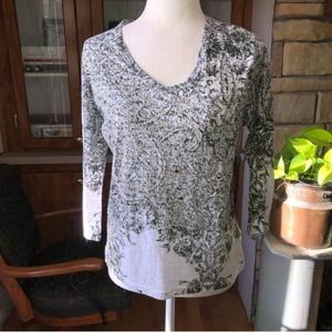 ZAC & RACHEL SIZE MEDIUM GORGEOUS BRIGHTLY COLORED 3TIER SLEEVES ON/OFF SHOULD